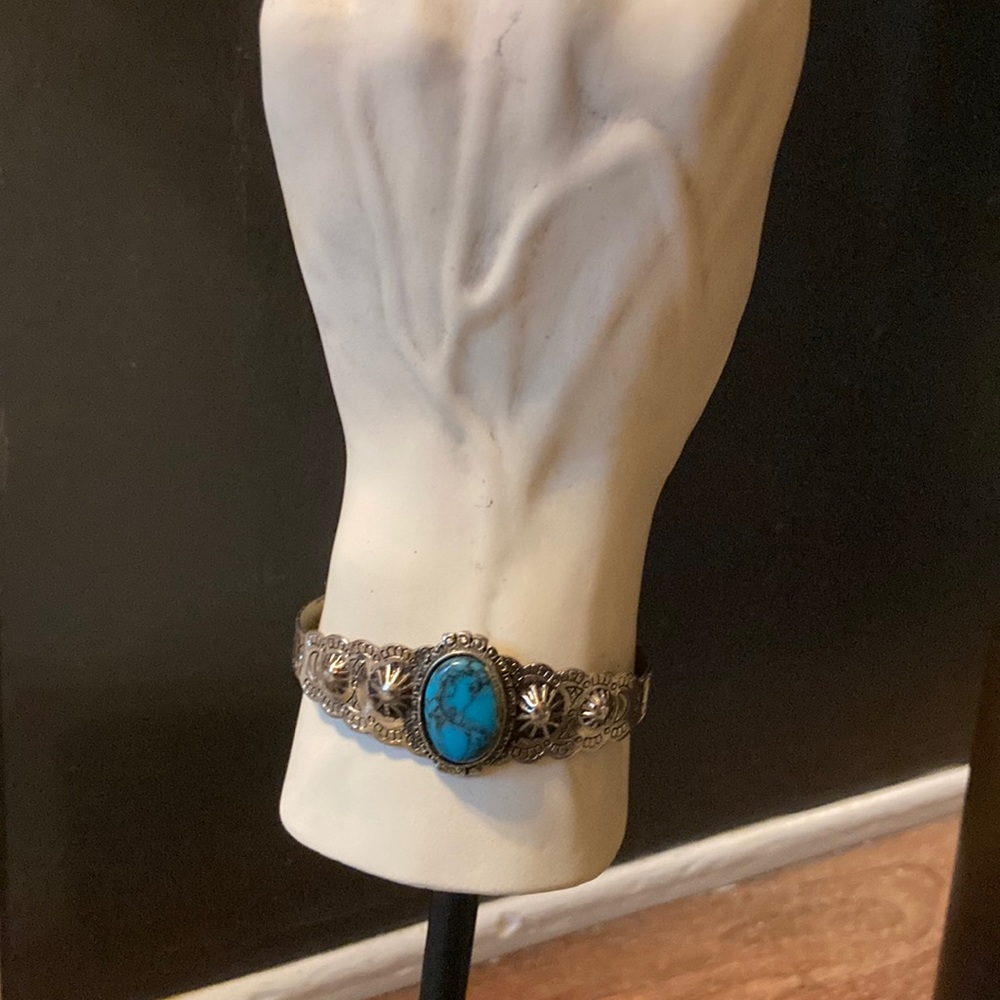 Vintage turquoise southwestern adjustable bracelet